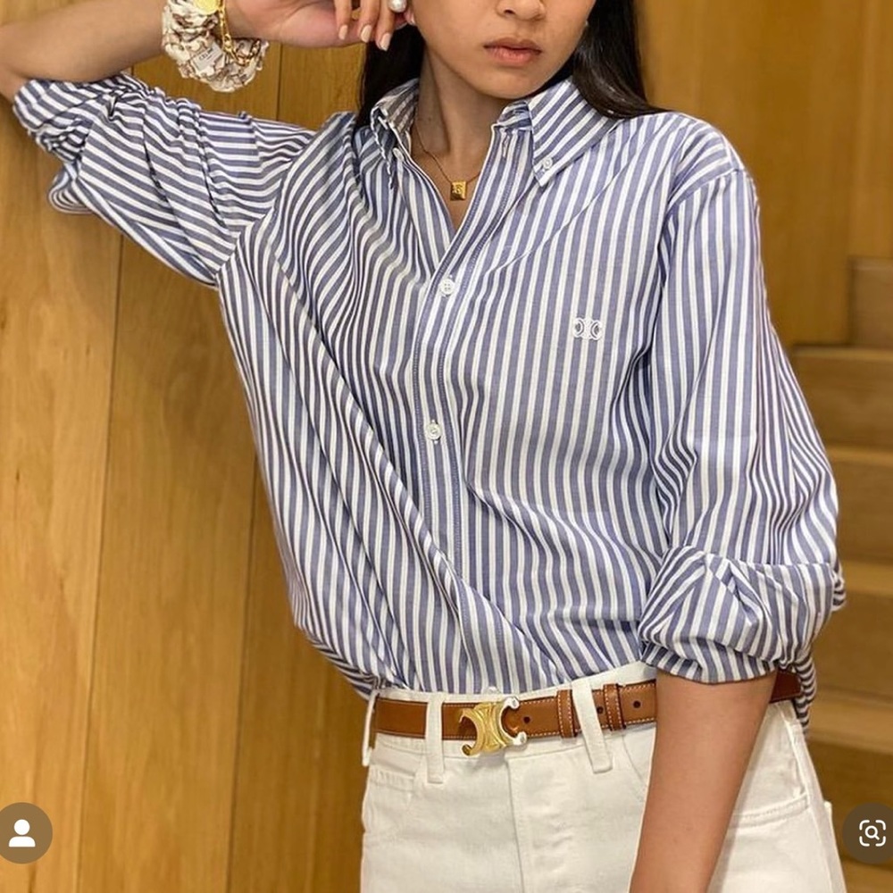 Celine Medium Triomphe natural belt